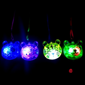 COLLAR CARITA ANIMALES ACRILICO LUMINOSO X 48